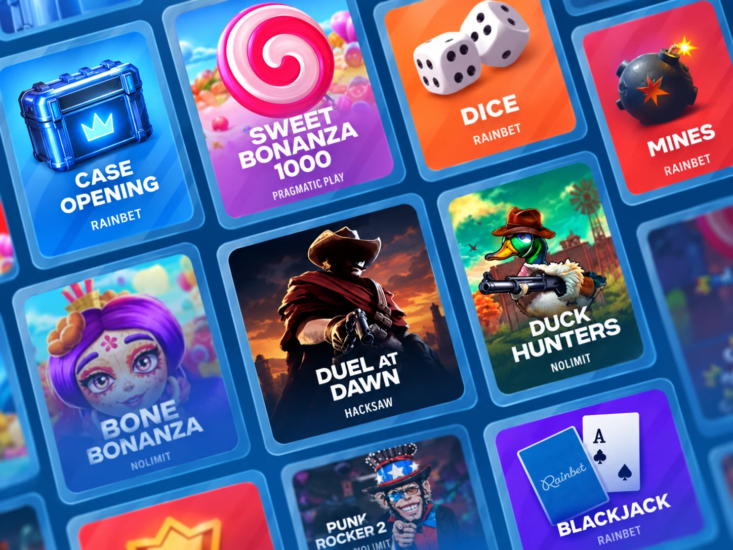 Rainbet casino game selection